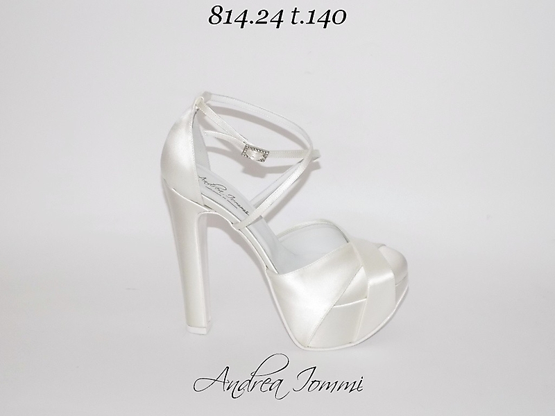 scarpe sposa in raso bianco tacco 14